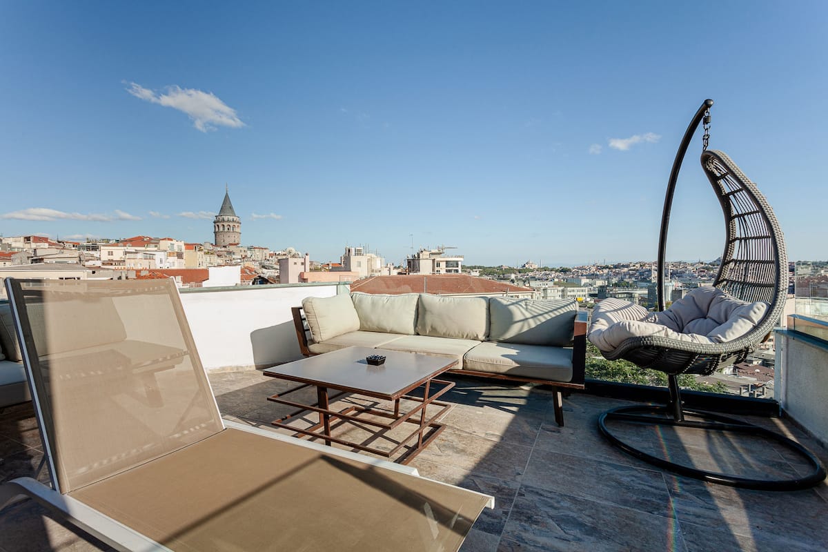 BIG GROUPS- Triplex 360 sea view terrace 7BR 5BATH w/ LIFT AT SISHANE                                                                                                                                                                                                                                       